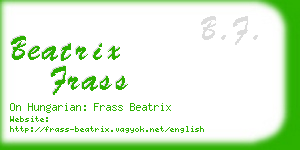 beatrix frass business card
